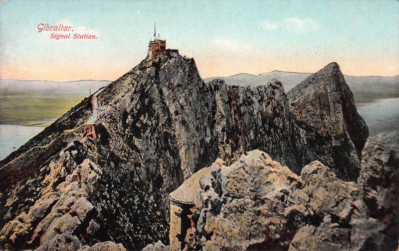 Signal Station, Gibraltar, Early Postcard, Unused