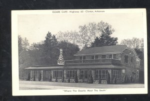 CLINTON ARKANSAS OZARK CAFÉ RESTAURANT VINTAGE ADVERTISING POSTCARD