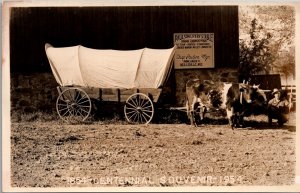 RPPC Covered Wagon Centennial Paulson Livery Stable Neillsville Wisconsin~134653