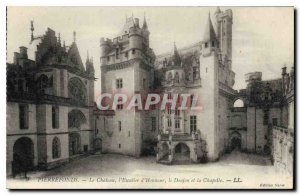 Old Postcard Pierrefonds Chateau Honor Staircase of the Dungeon and the Chapel