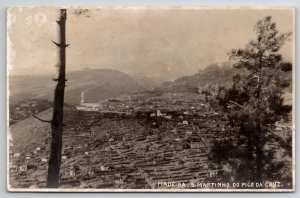 RPPC Portugal Madeira S. Martinho Do Pico Cruz Panoramic View Postcard G22