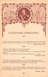 US20 Coin de Westende postcard S Konings Spreuken poem royalty belgium novelty