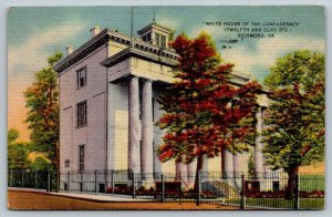 White House of the Confederacy  Richmond   Virginia  Postcard  1947