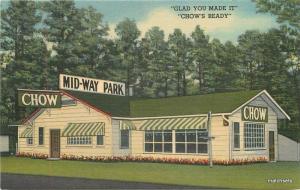 1940s Midway Park roadside Boles Arkansas Teich linen postcard 6166