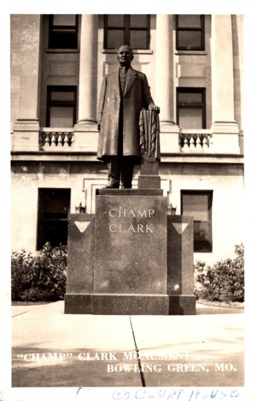 Missouri Bowling Green Champ Clark Monument 1958 Real Photo