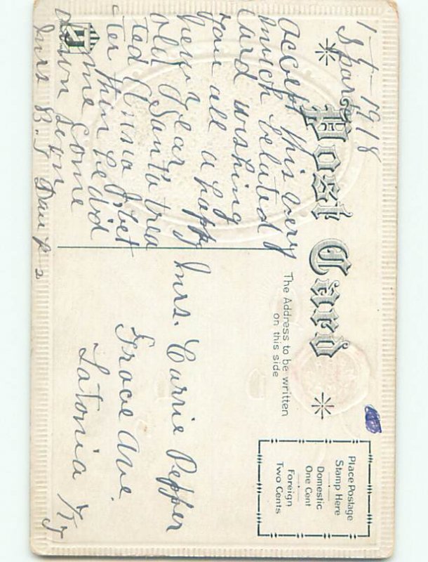 Divided-Back CHRISTMAS SCENE Great Postcard W9559