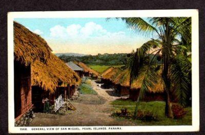 PANAMA Vintage Postcard San Miguel Rey Pearl Island PC