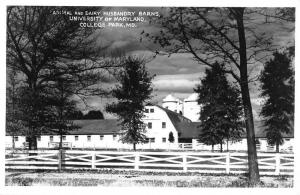 College Park Maryland University Animal Barns Real Photo Antique Postcard K80657