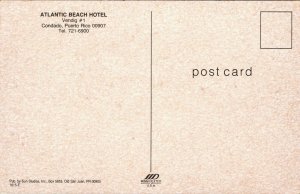 Atlantic Beach Hotel Condado Puerto Rico PR Ocean View VTG Postcard UNP Unused 