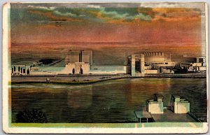 Chicago Illinois, 1933 Across The Lagoon, Electricity Wizardy, Vintage Postcard