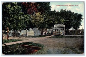 1909 Chatauqua Ground Tent Exterior Building Kearney Nebraska Vintage Postcard