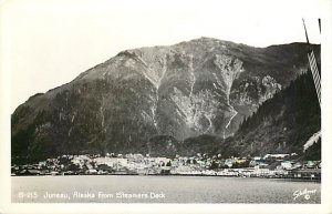 AK, Juneau, Alaska, RPPC, City Scene From Steamers Deck, Schallever No S215