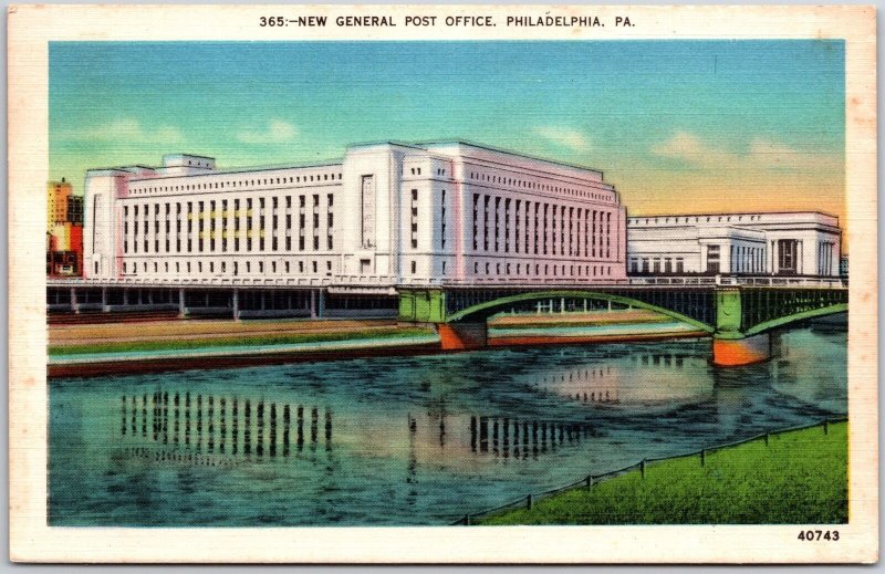 1949 New General Post Office Philadelphia Pennsylvania PA Posted Postcard