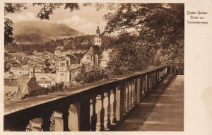 Baden Baden Blick von der Schlossterrasse German Postcard