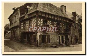 Old Postcard Josselin Old House Rue des Trente