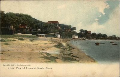 ROTOGRAPH Crescent Beach CT G 9178 c1910 Postcard