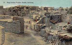 Hopi Native American Indian Pueblo Oraibi Arizona 1910s postcard