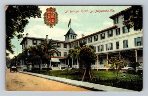 St Augustine FL-Florida, St George Hotel, Advertising Vintage Postcard 