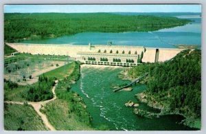 Des Joachim Generating Station Dam Ottawa River Rolphton ON Aerial View Postcard
