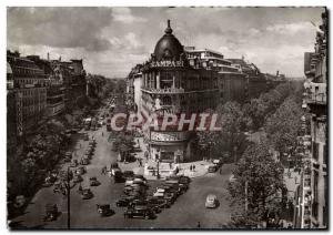 Old Postcard Paris Strolling Richelleu Drouot Crossroads Boulevard Haussman a...