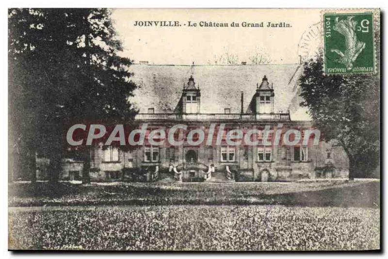 Old Postcard Joinville Le Chateau Du Grand Jardin