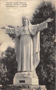 Warrenville Illinois~Cenacle Retreat House-Sacred Heart Grotto~Jesus Christ~'40s