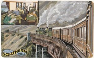 Northern Belle Postman Letters Train Lounge Advertising West Highlands Postcard