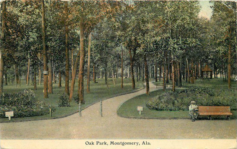 Alabama 1911 Oak Park Montgomery Postcard Mattox Cigar Tobacco 13634