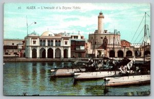 Alger  Algeria  l'amiraute et la Defense Mobile  Postcard
