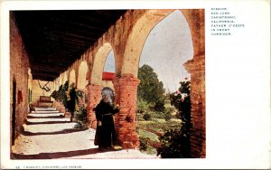 Vtg 1900s Mission San Juan Capistrano Father O'Keefe California CA Postcard