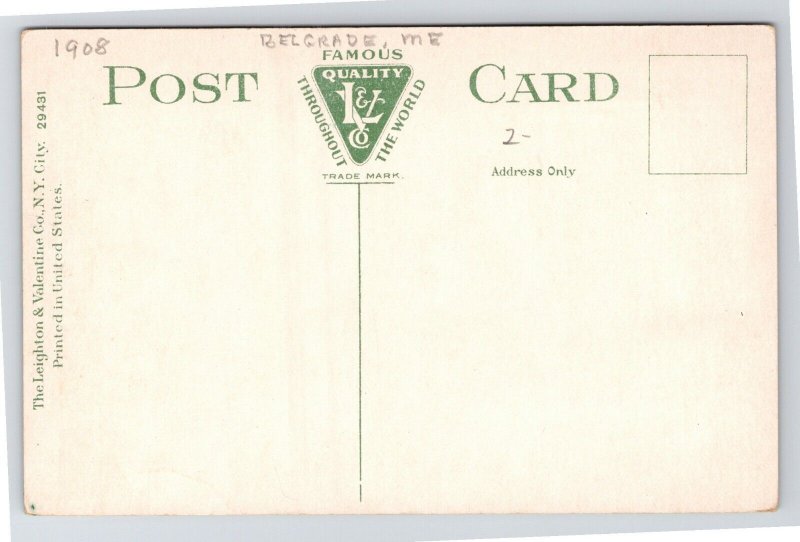 nr Standish or Raymond ME Tired Tim's Log Cabin on Sebago Lake~c1910 Postcard