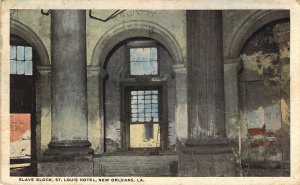 Civil War,c.'21, Slave Block, St Louis Hotel, New Orleans, LA, Old Postcard