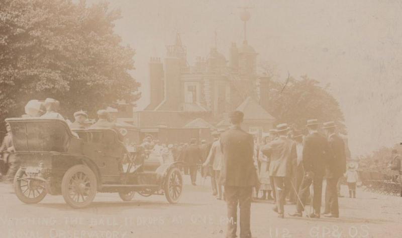 Watching For Moon Eclipse Astronomy Royal Observatory Old Real Photo Postcard