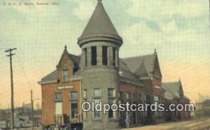 T & OC Depot, Bueyrus, OH, Ohio, USA Depot Railroad 1911 close to perfect cor...