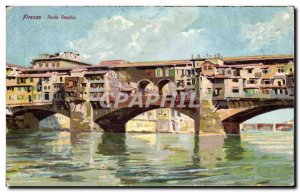 Old Postcard Firenze Ponte Veochio