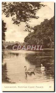 Great Britain Great Britain Old Postcard Hampton Court Palace Longwater (swan...
