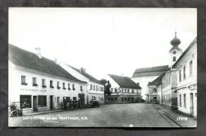 dc80 - AUSTRIA MOFKIRCHEN an der Trattnack 1950s Gas Station Real Photo Postcard