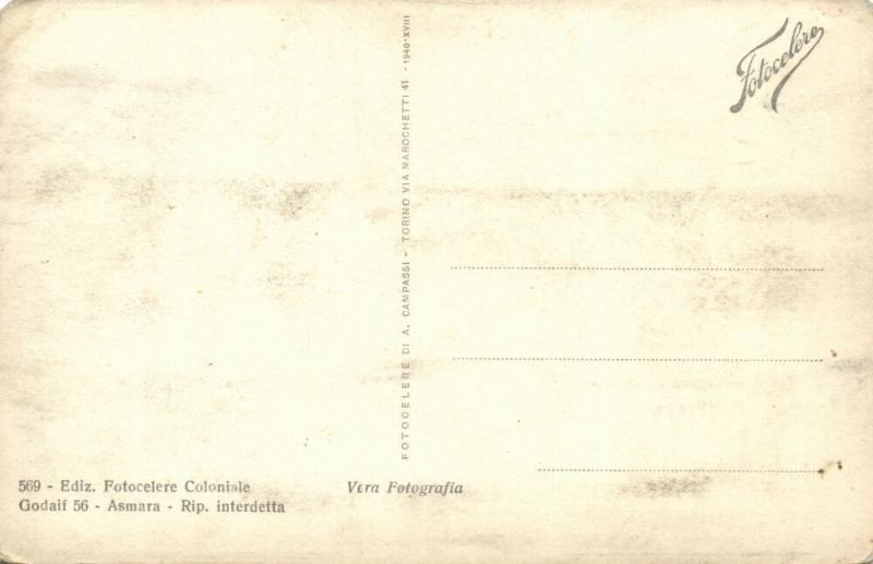 eritrea, ASMARA, Farewell to the Sun (1930s) RPPC Postcard