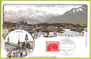 af2064 - AUSTRIA - Postcards VINTAGE POSTCARD - Greetings from Salzburg-