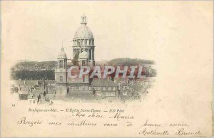 Old Postcard Boulogne sur Mer The Church of Our Lady (map 1900)