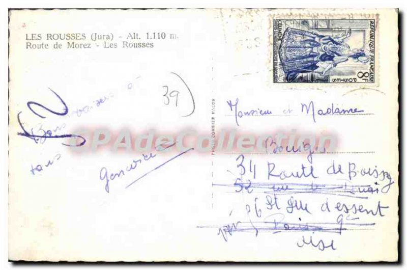 Postcard The Old Redhead road Morez