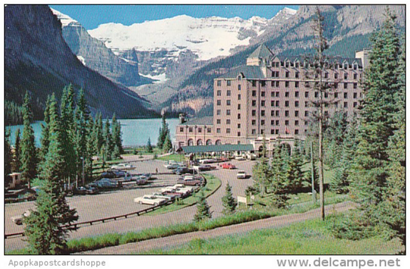 Chateau Lake Louise Entrance and Parking Lot Banff National Park