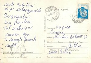 Postcard Romania Sugag judet alba valea sebesului peisaj montan padure biserica