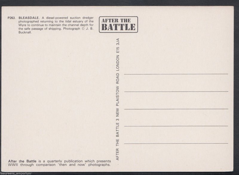 Shipping Postcard - Bleasdale, A Diesel Powered Suction Dredger  A7895 