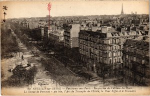 CPA Neuilly panorama vers Paris (1315522)