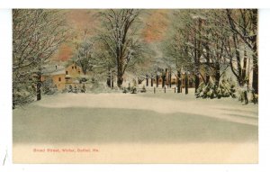 ME - Bethel. Broad Street in Winter  ca 1905