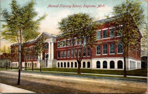 Postcard Manual Training School in Saginaw, Michigan