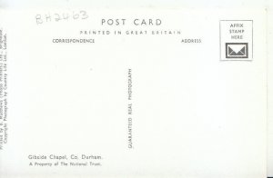 Durham Postcard - Gibside Chapel - Co Durham - Real Photograph - Ref 21051A