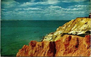 Gay Head Cliffs Martha Vineyard Island MA VTG Postcard PM Edgartown Cancel 3c 