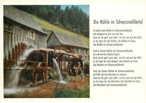 Germany Postcard Die Muhle Schwarzwaldertal water mill